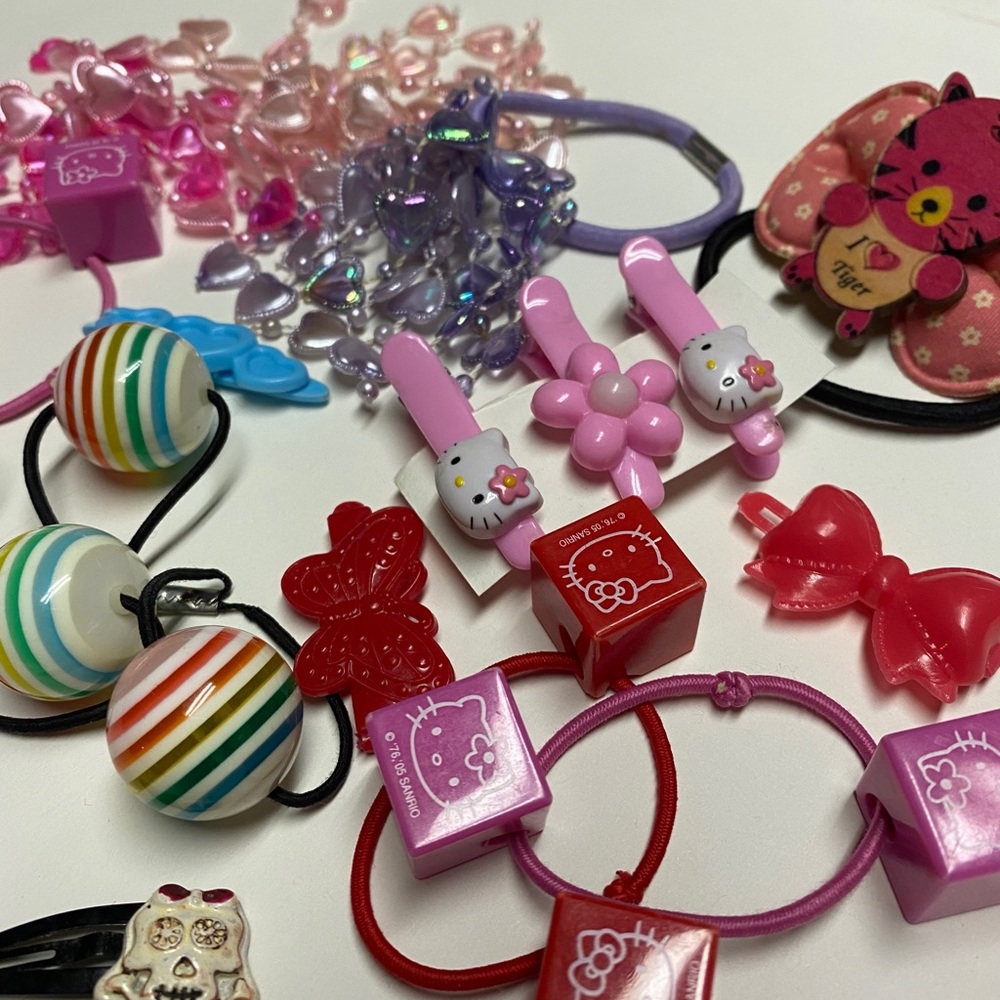 Kawaii hair accessories rainbow hello kitty cute